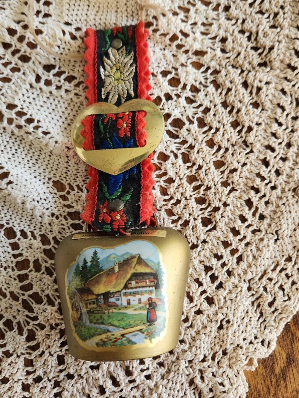 Small Vintage Brass Swiss Cow Bell
